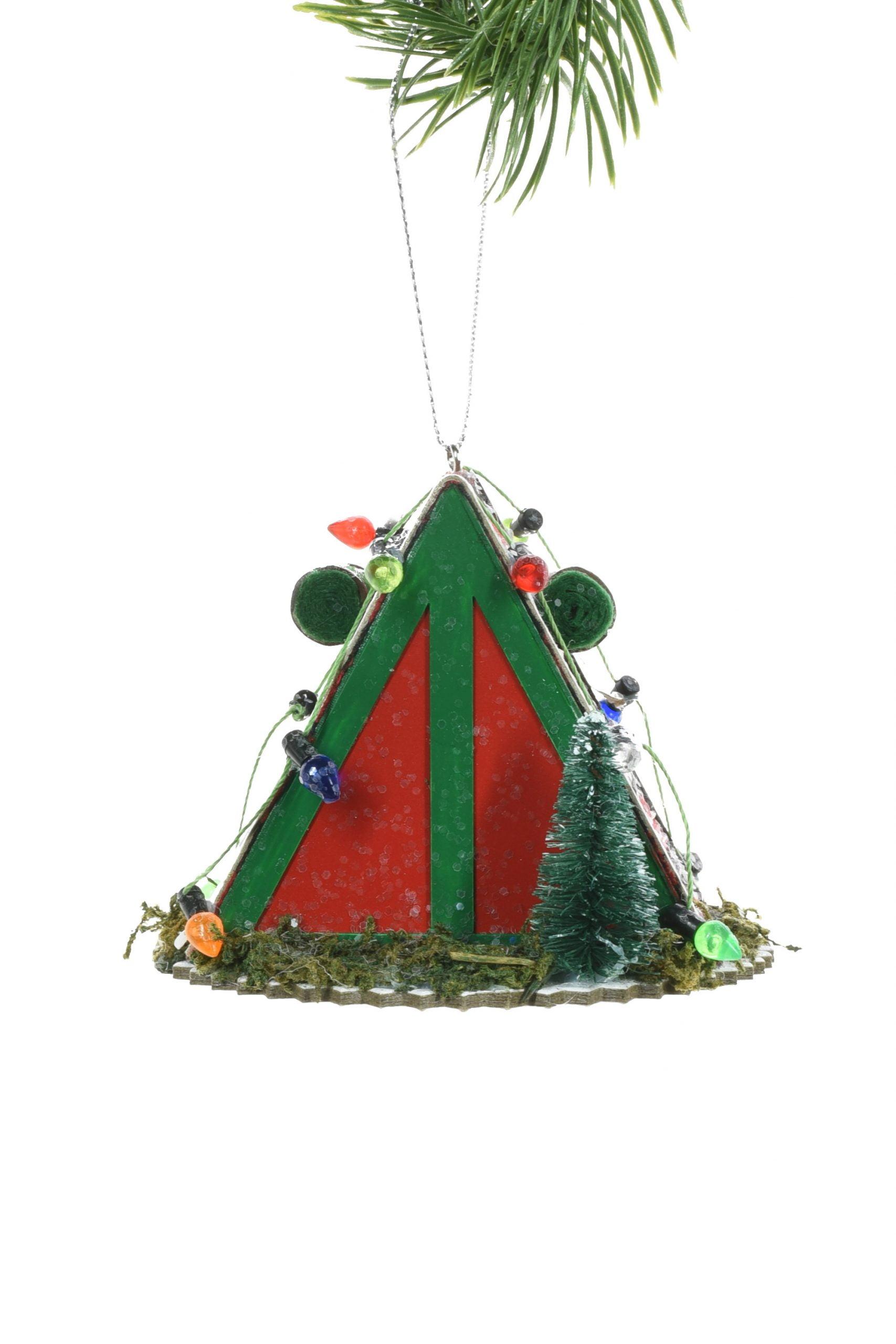 Wood Holiday Shaped Ornament - Lighted (Set of 4)