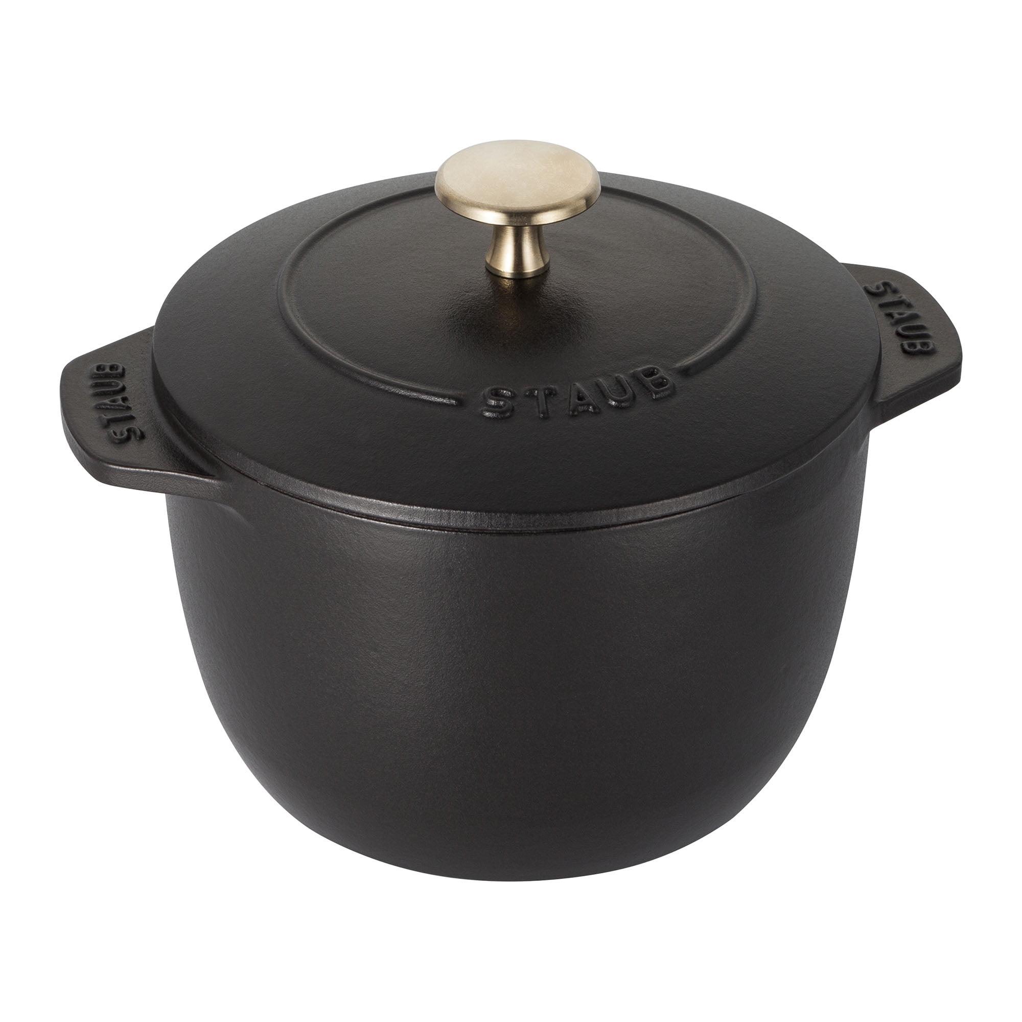 Charming Petite Matte Black Cast Iron French Oven