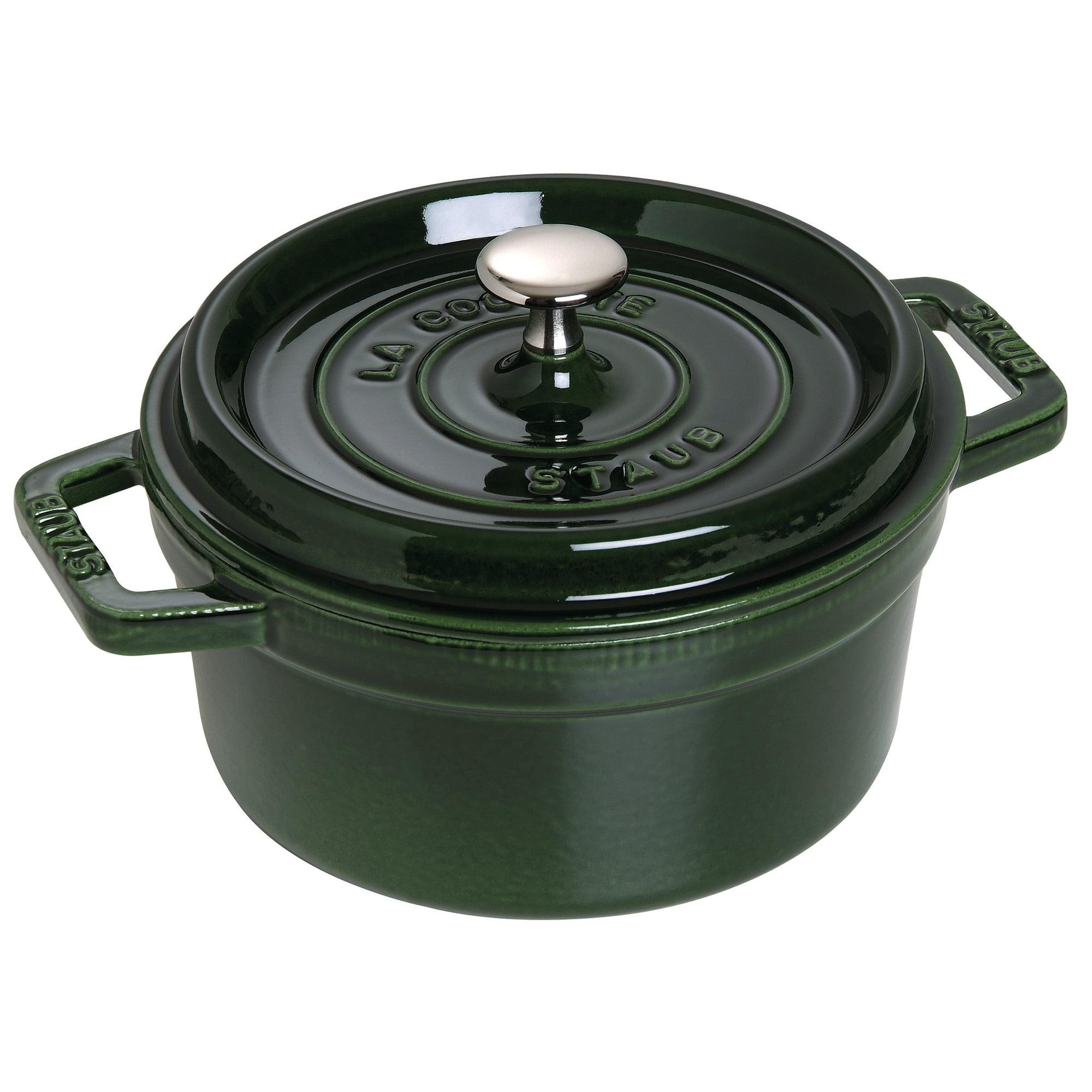 Staub Green Enameled Cast Iron 2.75-qt Round Cocotte