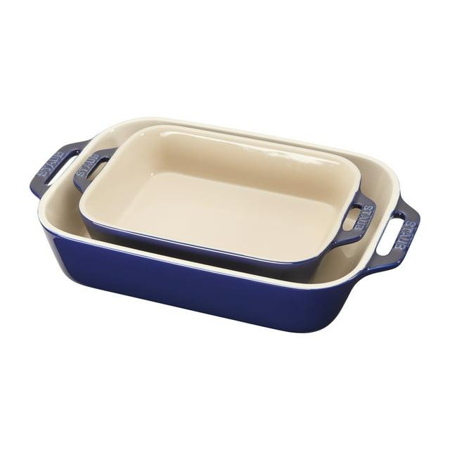 Staub ® Dark Blue 2-Piece Rectangular Baker Set