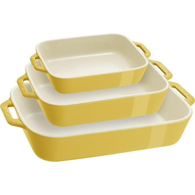 Staub ® Citron Rectangular Bakers, Set of 3
