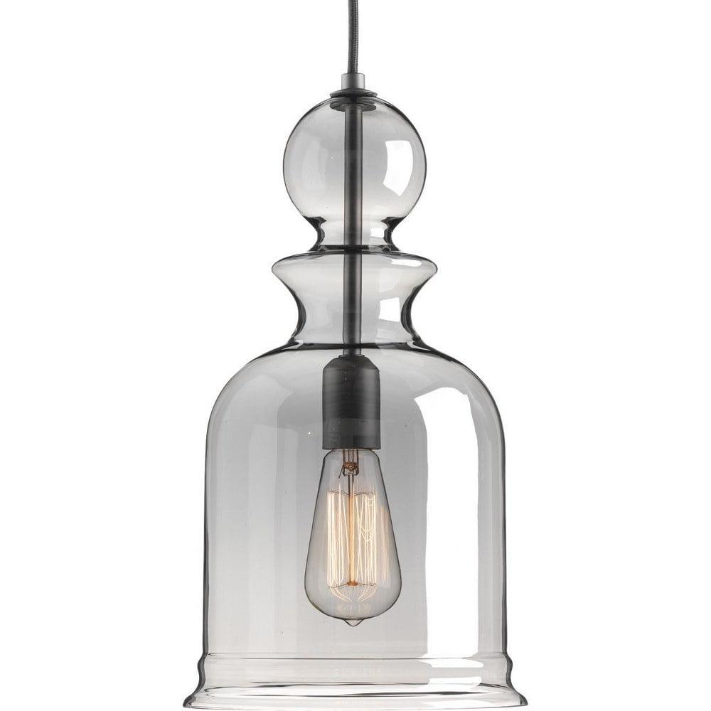 Progress Lighting, Staunton Collection, 1-Light Wall Sconce, Graphite Finish, Clear Glass Shade