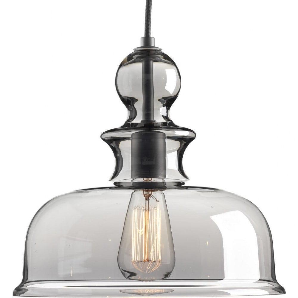 Progress Lighting, Staunton Collection, 1-Light Wall Sconce, Graphite Finish, Clear Glass Shade