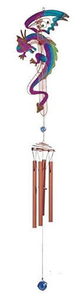 42" Purple & Blue Dragon Gem Copper Tube Wind Chime