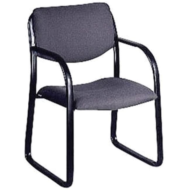 Sled Base Guest Chair Gray - Boss: Sturdy Metal Frame, Padded Back & Seat, 275 lbs Capacity