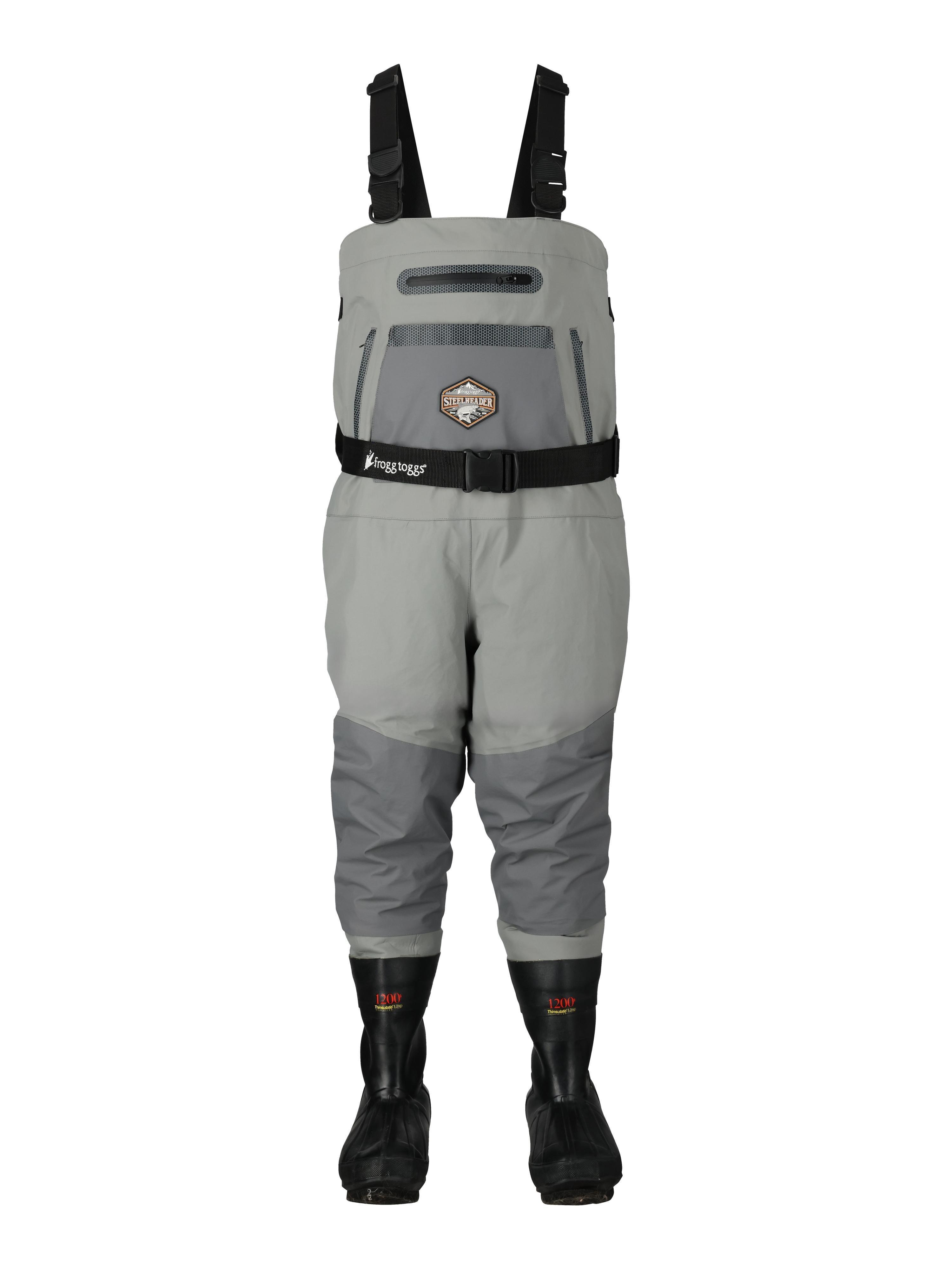 Frogg Toggs SteelHeader Reinforced Nylon Insulated BF Felt Wader | Slate/Gray | Size 12