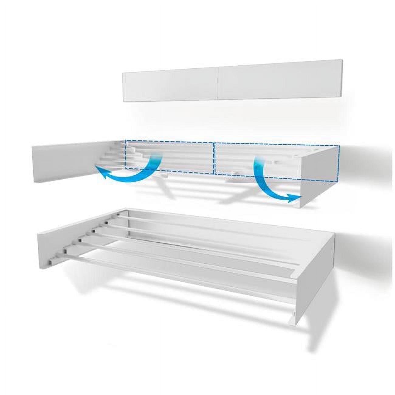 Step Up Products 27.5 in. Retractable Laundry Drying Rack; White