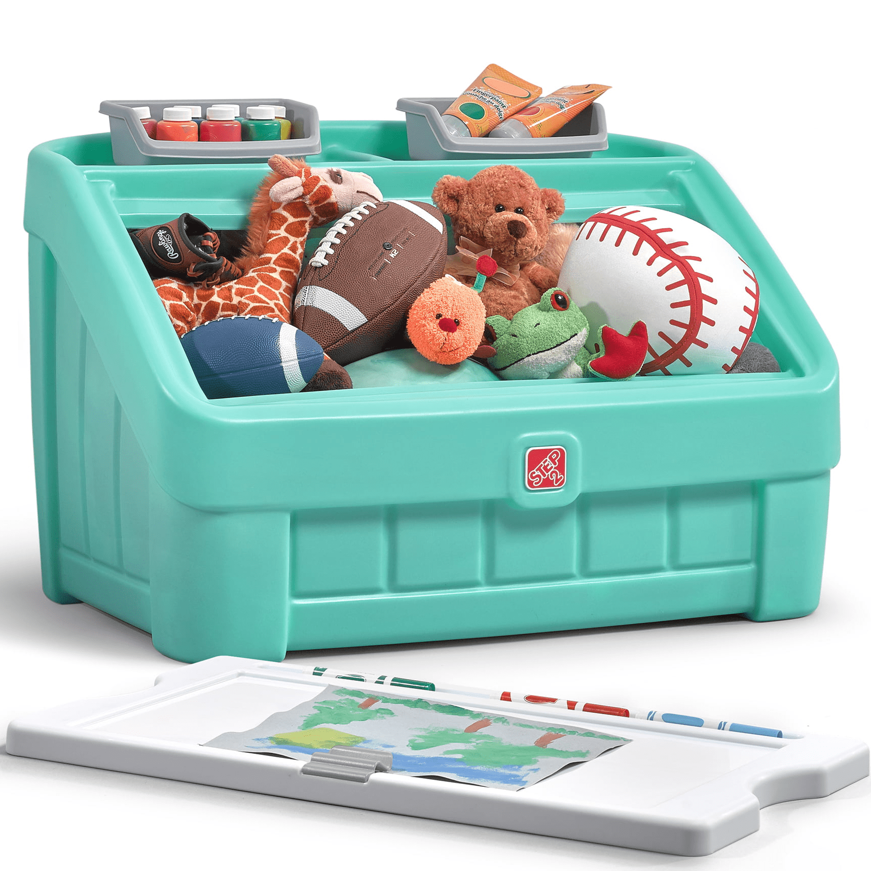 Step2 Mint 2 in 1 Toy Box