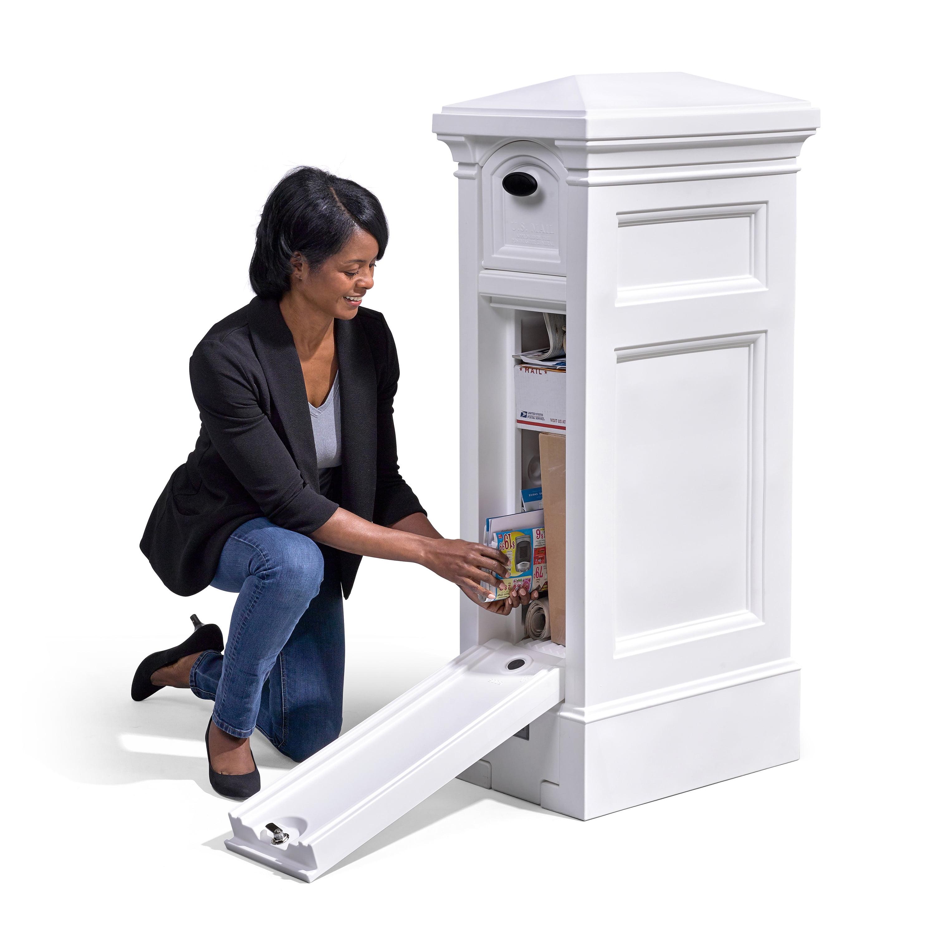 Atherton Reserve White Lockable Plastic Storage Mailbox