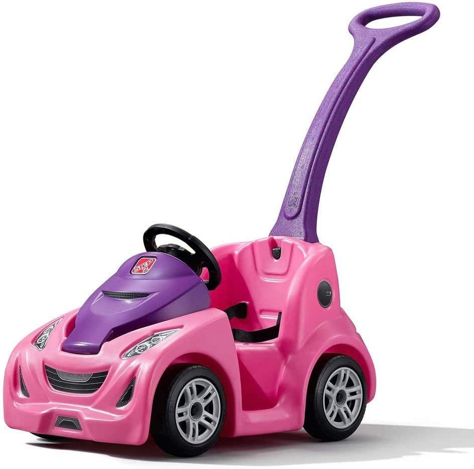 Pink and Purple Toddler Push Car with Handle