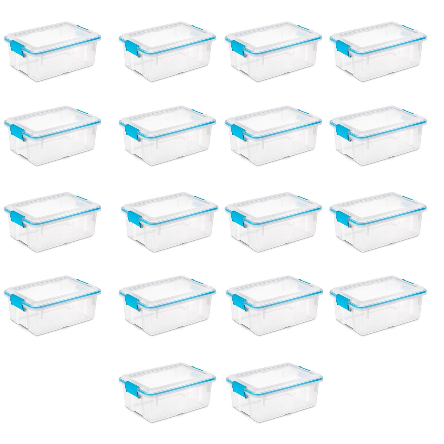 ClearView Stackable 12-Quart Lidded Storage Bin, Set of 18