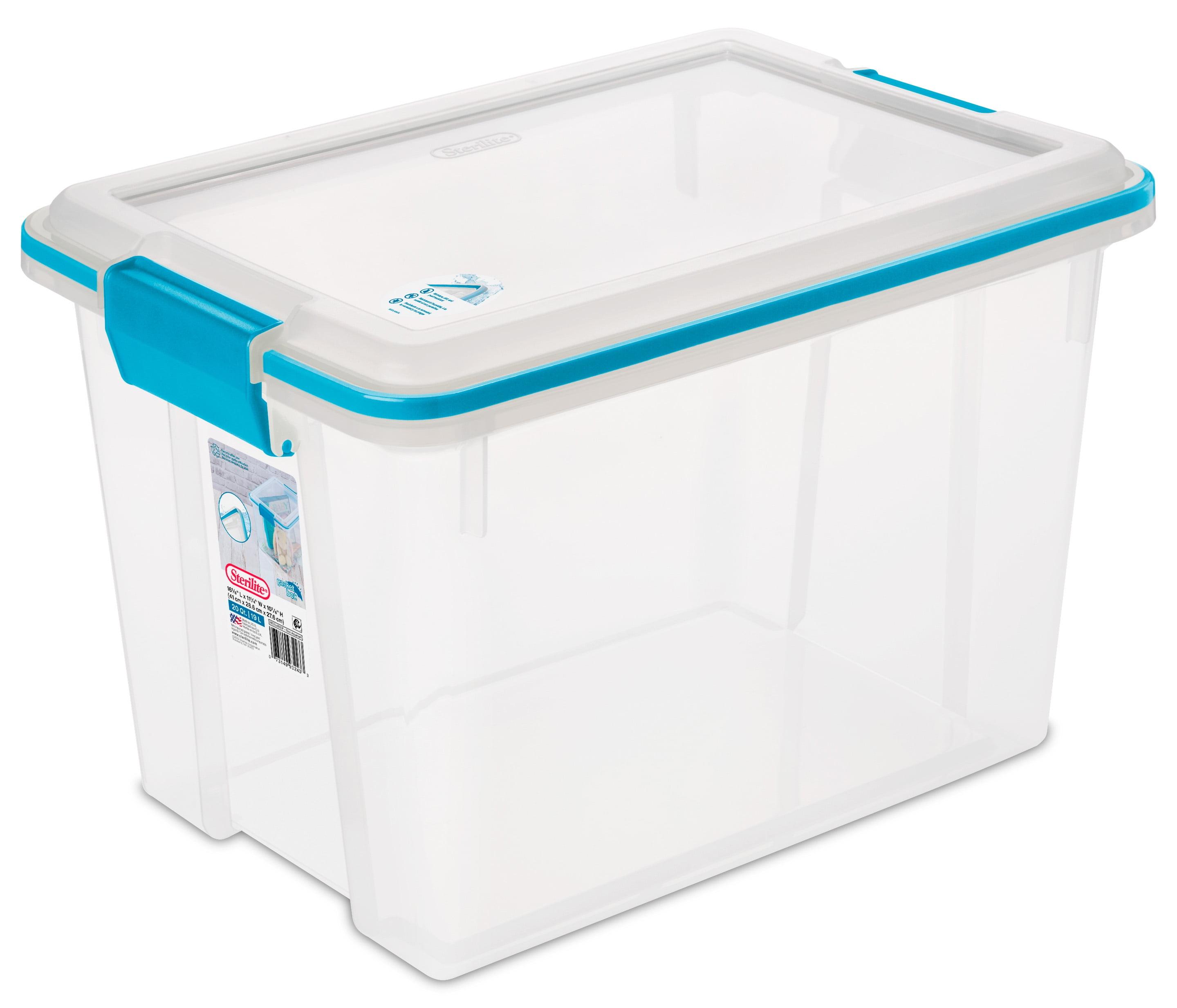 Blue Stackable Kids Lidded Storage Box, 20 Qt