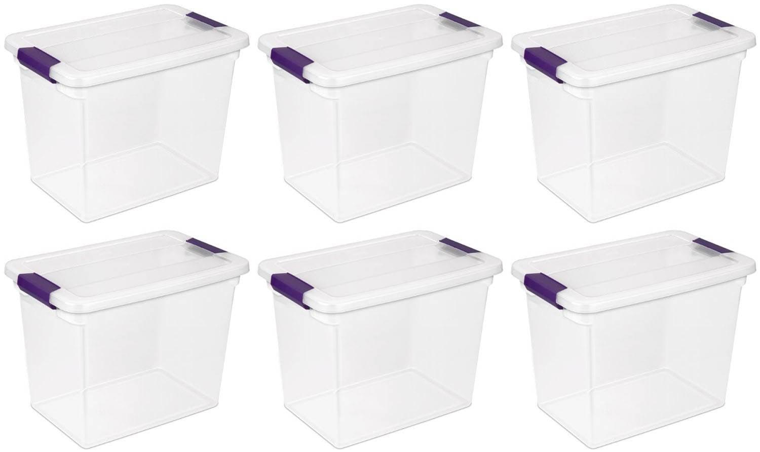 ClearView Kids' Room 27 Quart Plastic Stackable Storage Box with Latch Lid