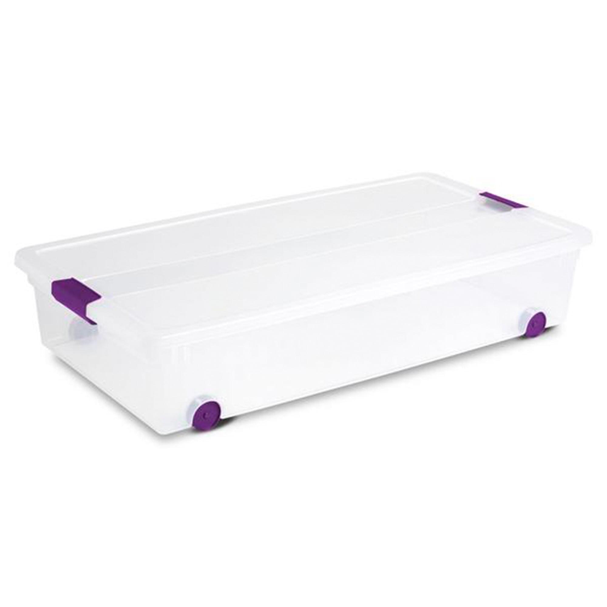 Clear Plastic 60 Quart Wheeled Underbed Storage Box