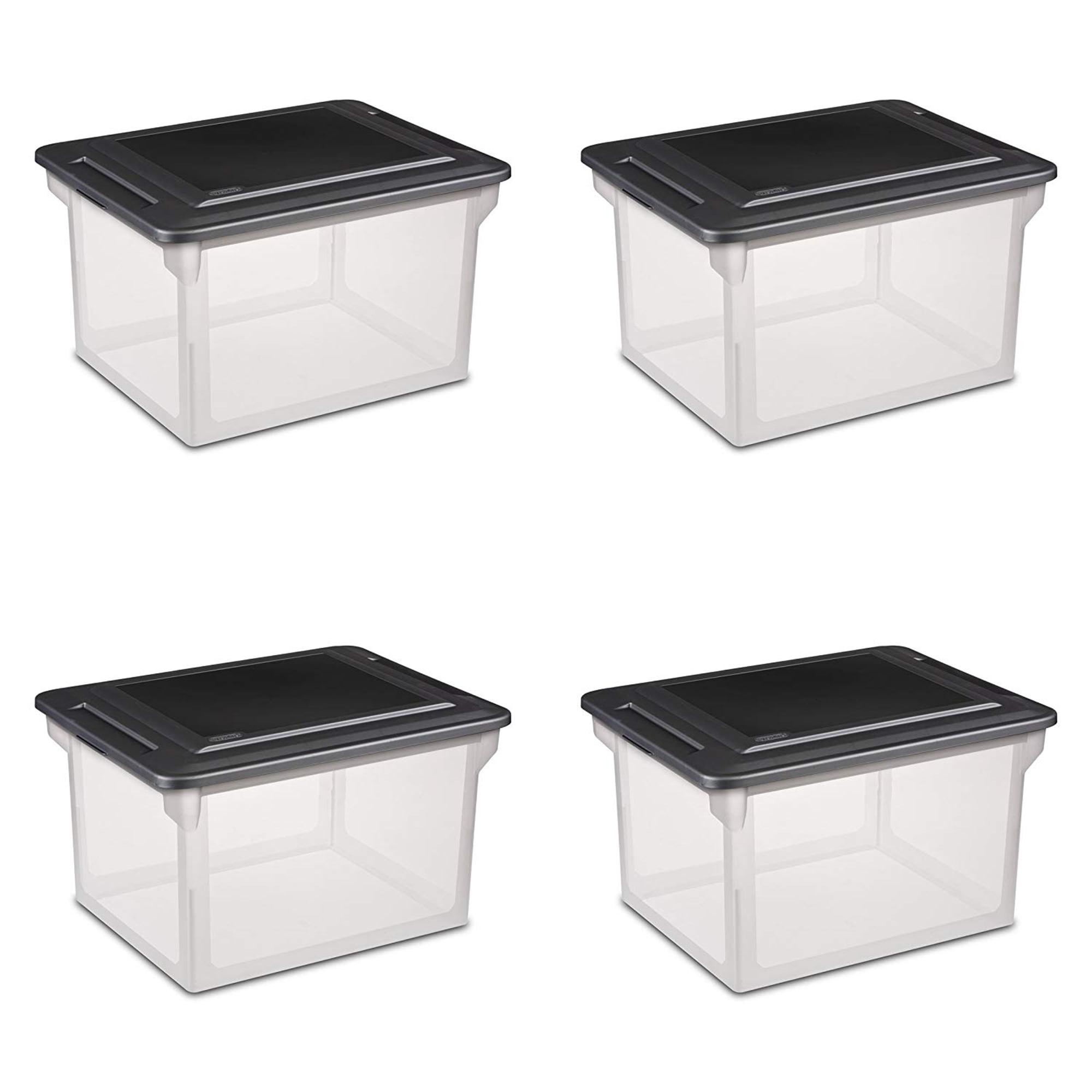 Sterilite Convenient Versatile Clear Organizing Storage File Box w/Lid