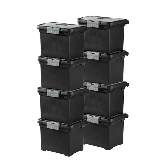 Sterilite Portable Lockable File Plastic Box Set (Set of 8)