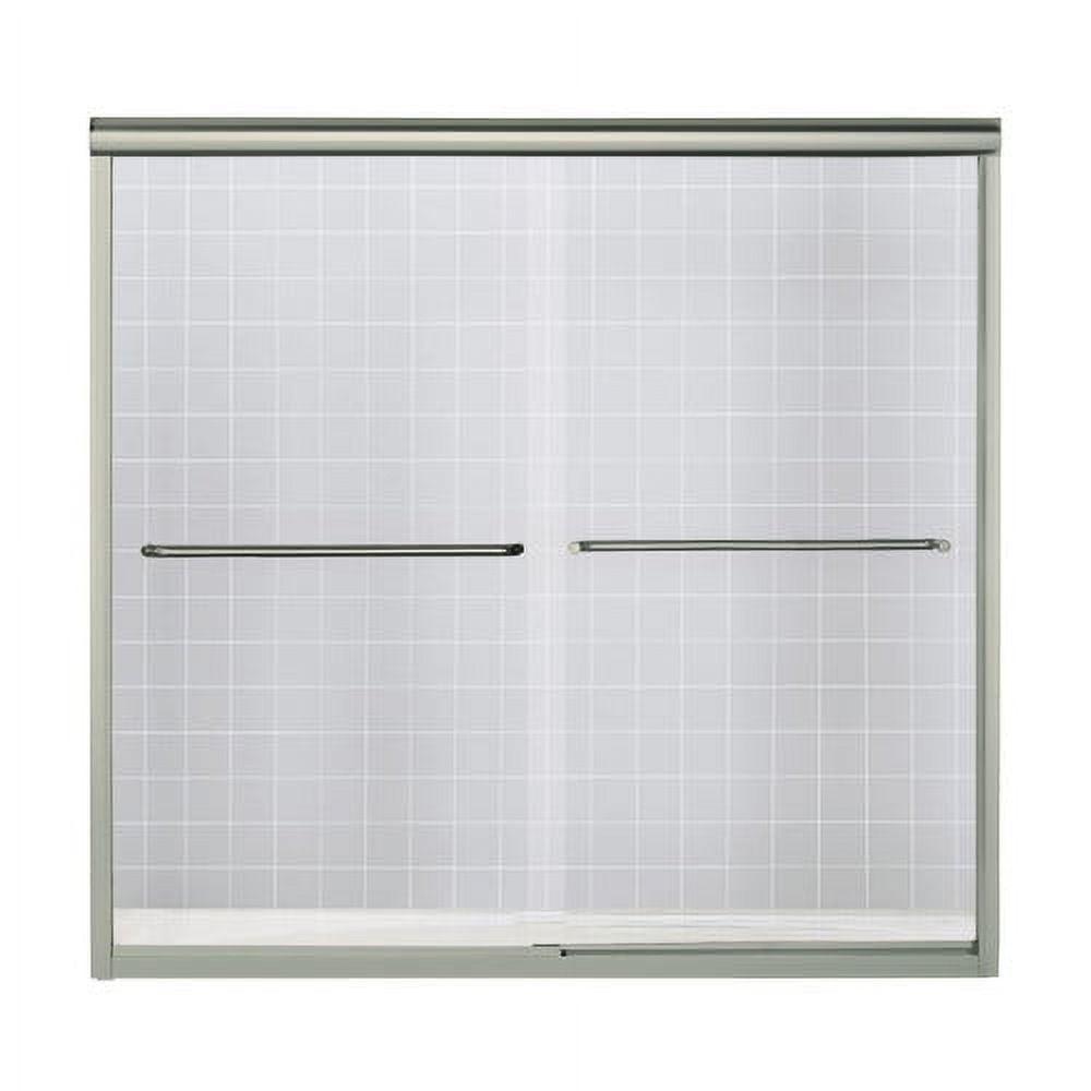 Finesse 59.63'' x 55.5'' Bypass Frameless Bath Door