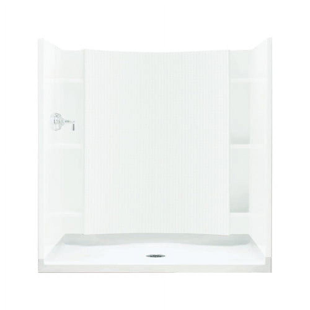 Accord 60" x 36" White Vikrell Shower Base with Center Drain