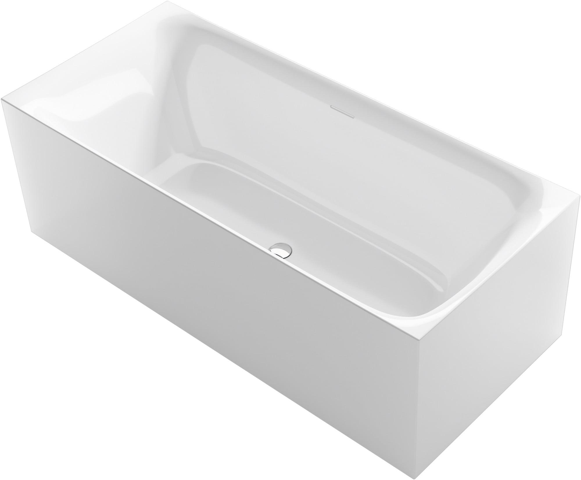 66.93'' x 29.5'' Freestanding Soaking Acrylic Bathtub