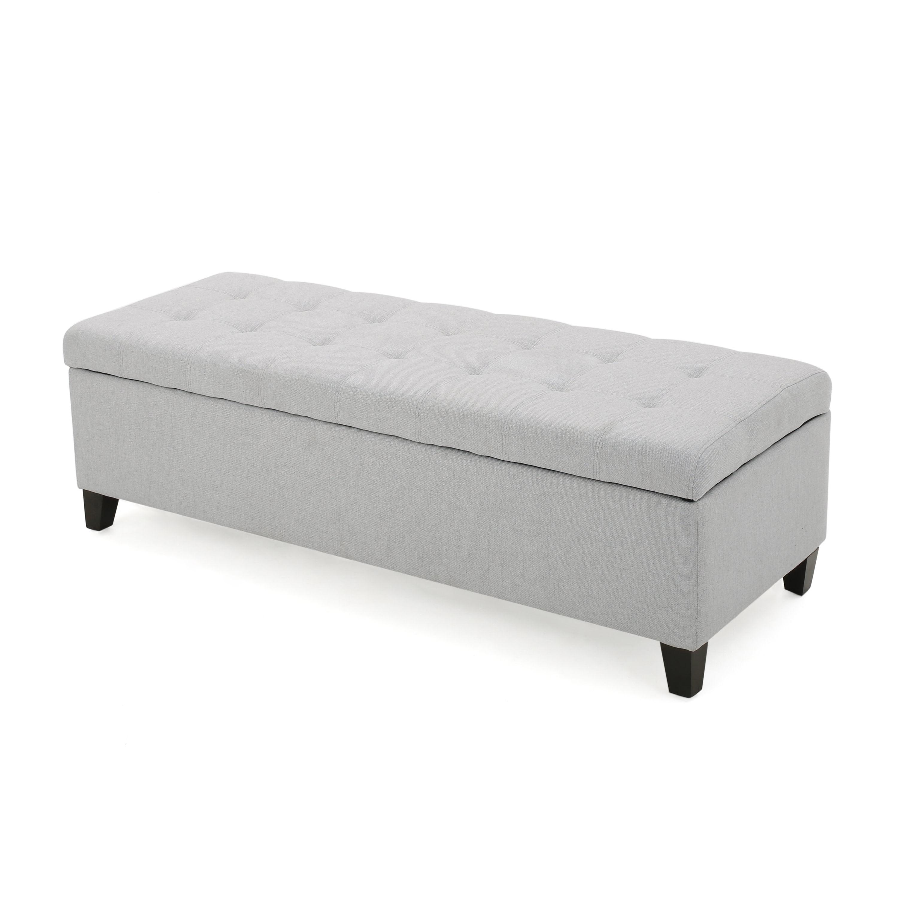Mission Storage Ottoman - Light Gray - Christopher Knight Home
