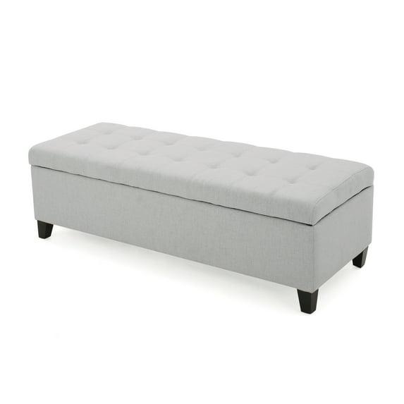 Mission Storage Ottoman - Light Gray - Christopher Knight Home
