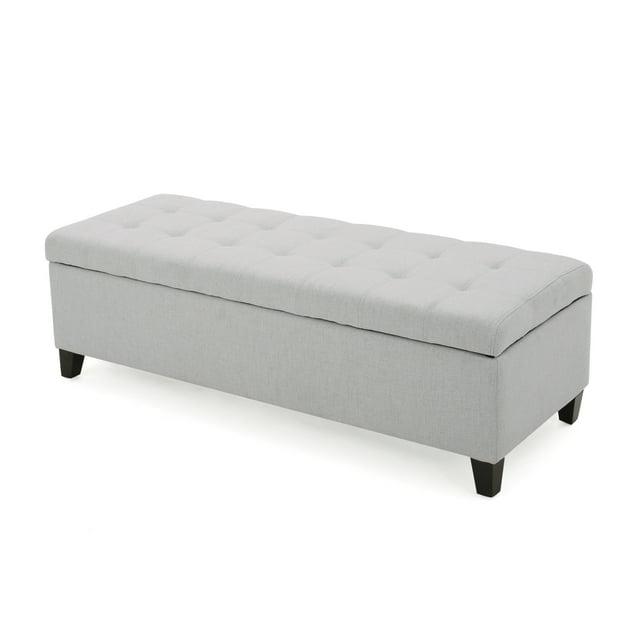 Mission Storage Ottoman - Light Gray - Christopher Knight Home