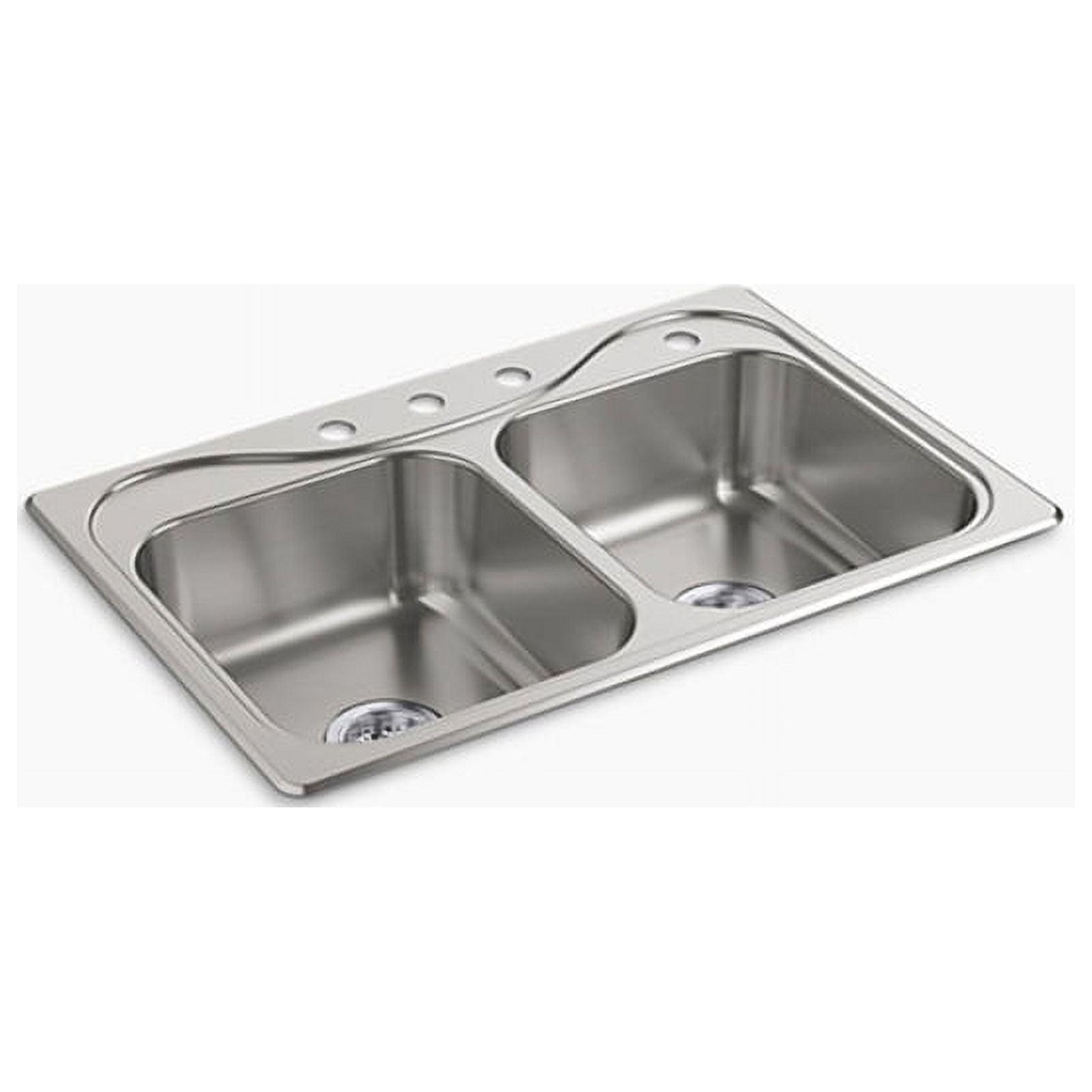 Southhaven 33'' L Drop-In Double Bowl Stainless Steel Kitchen Sink