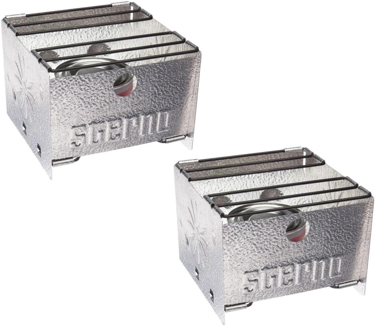 Sterno Foldable Single Burner Silver Gas Camping Stove - Pack of 2