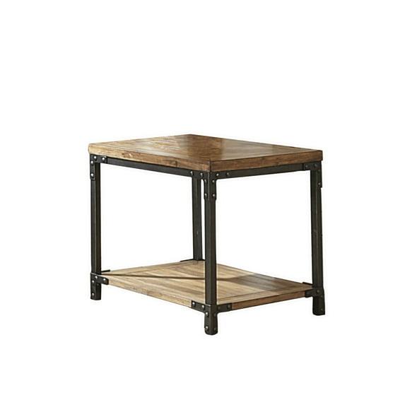 Steve Silver 23" Lantana End Table in Antique Brown Honey