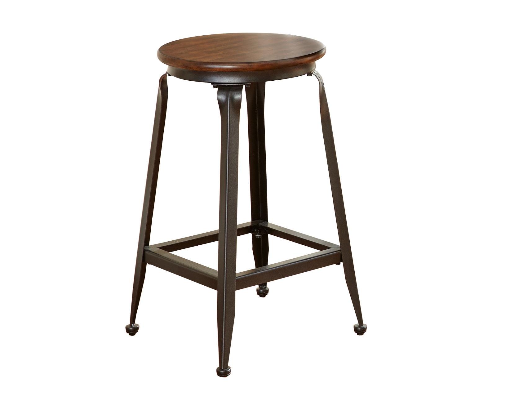 Set of 2 Addison 24&#34; Counter Height Barstool Metal/Brown - Steve Silver Co.