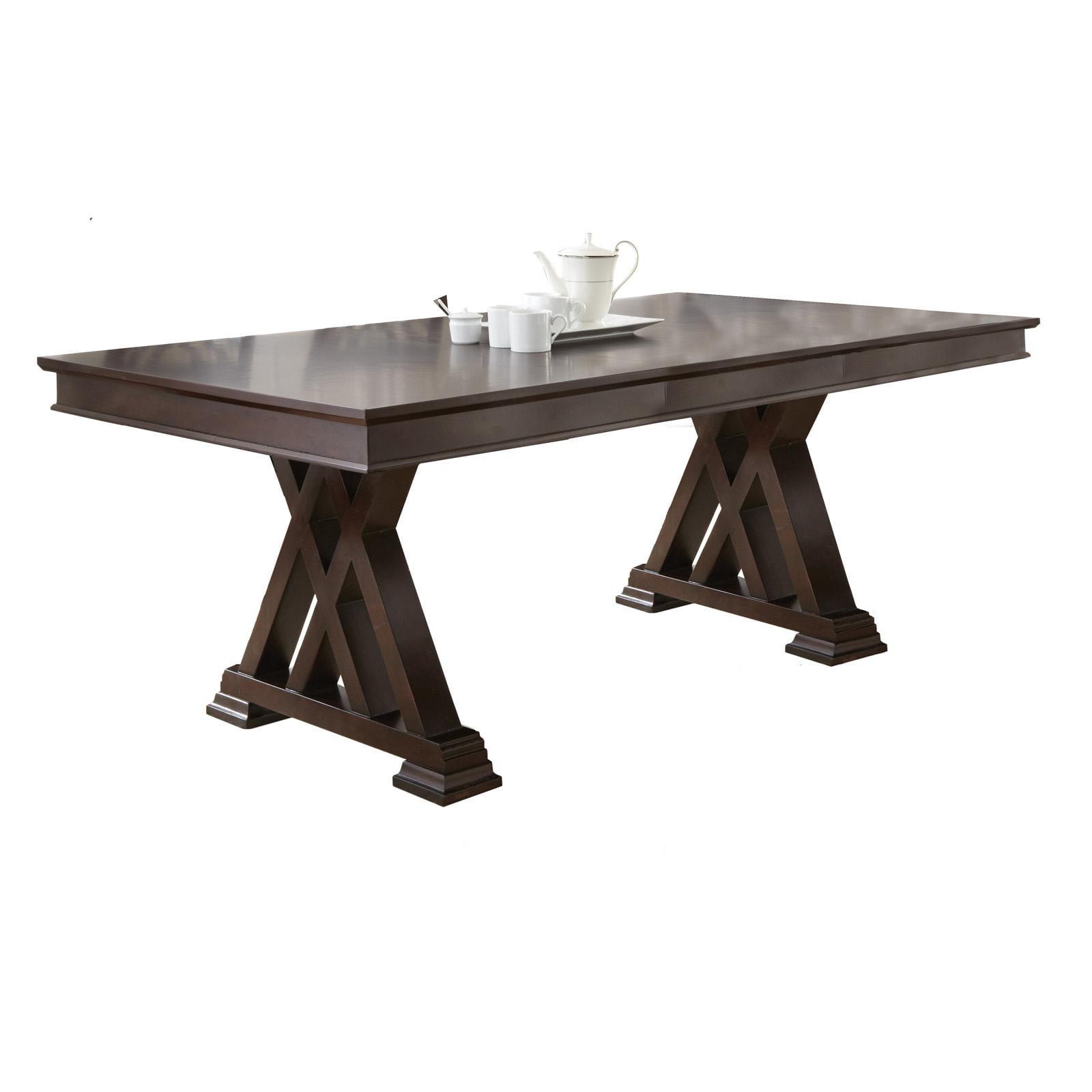 Adrian Espresso Extendable Wood Dining Table