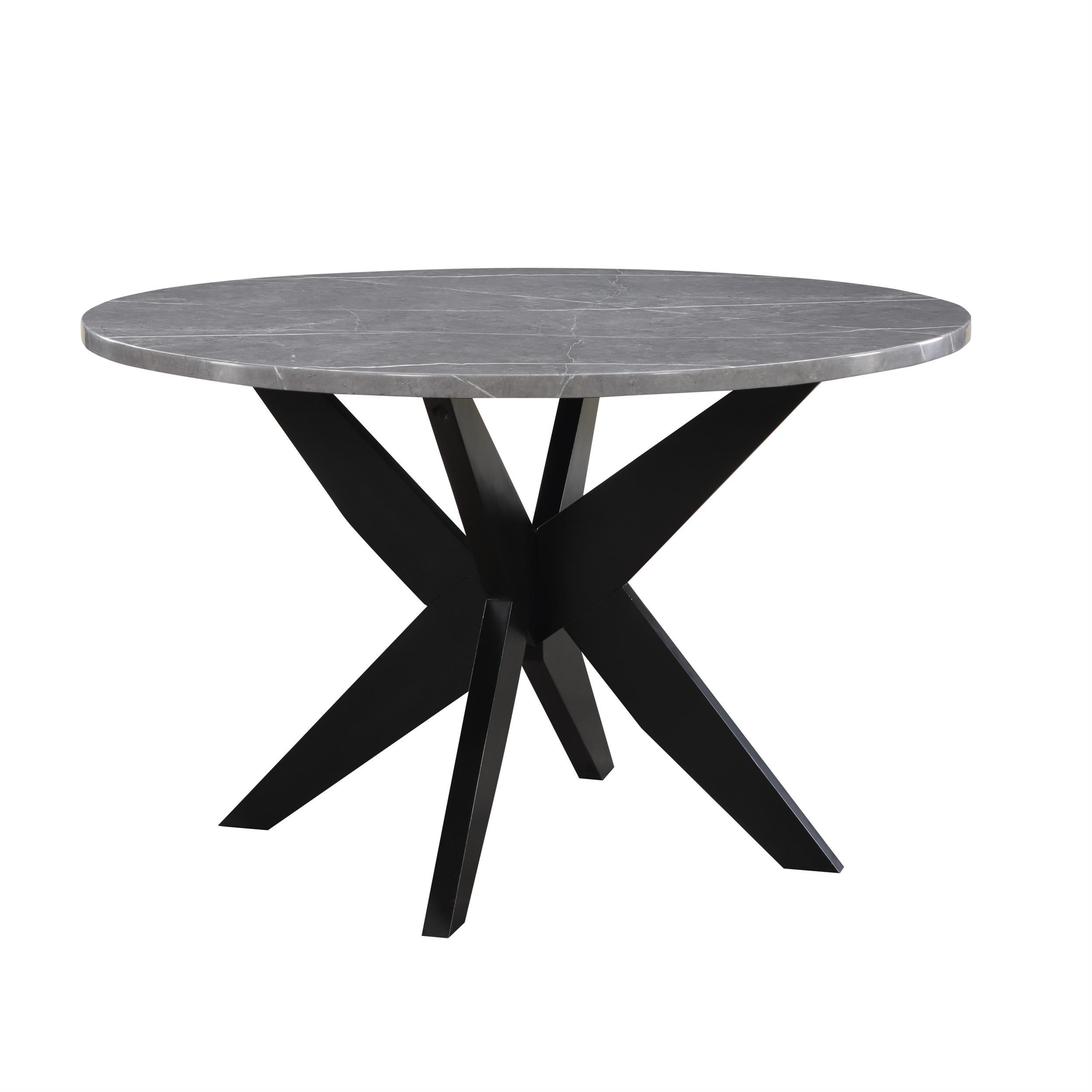 Ivy Bronx Round Faux-Marble Dining Table