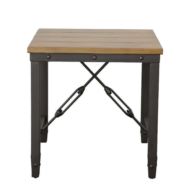 Ashford End Table Antique Honey - Steve Silver Co.: Industrial Style, Pine Veneer, Engineered Hardwoods