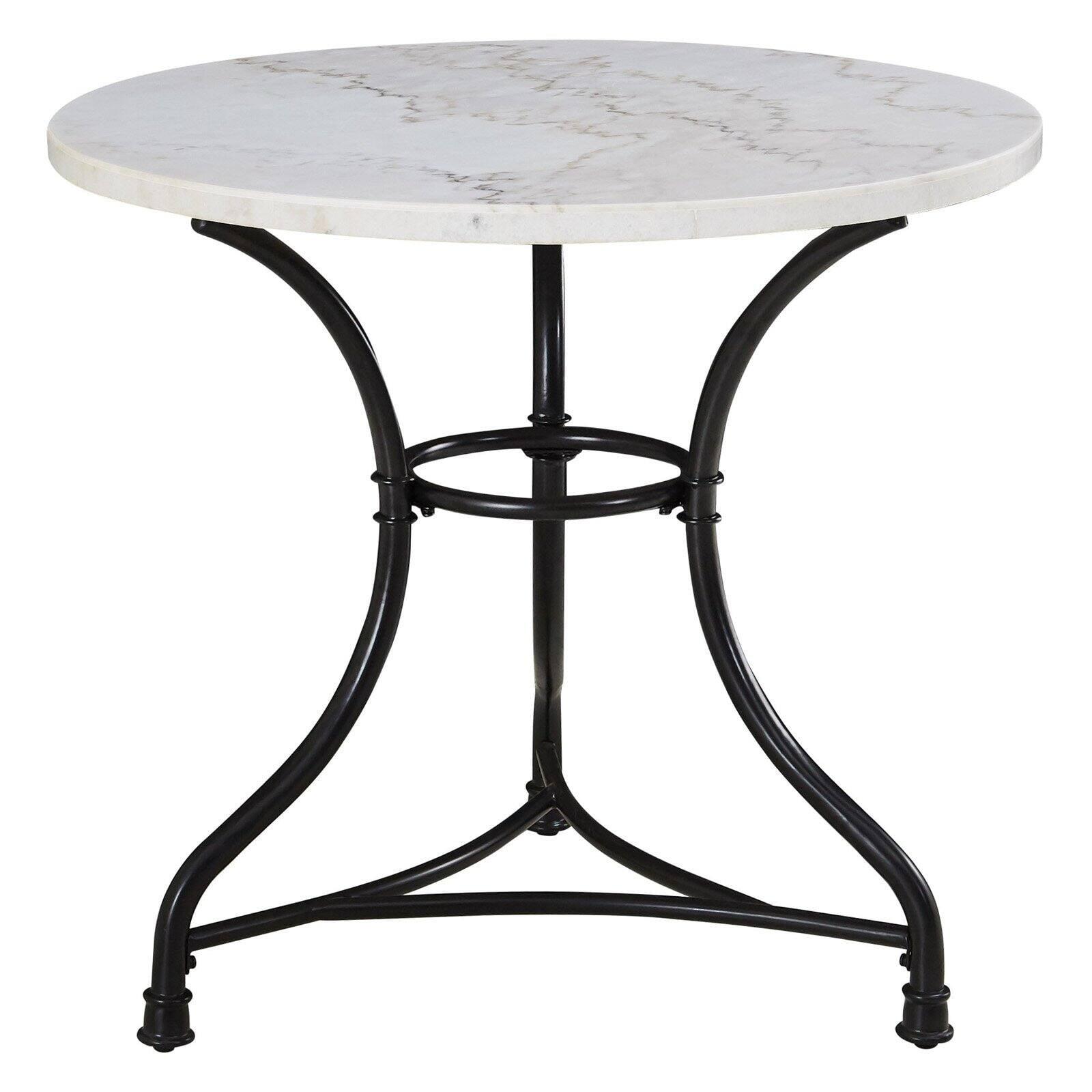 Charming Bistro Farmhouse 38" Round Marble Dining Table