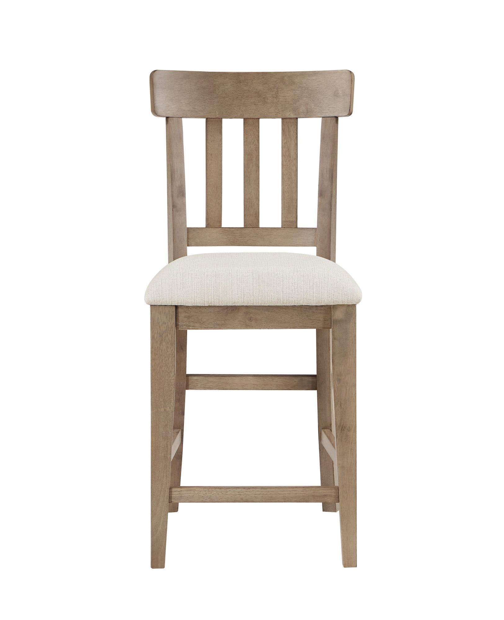 Steve Silver Napa Farmhouse Upholstered 42" Height Counter Chair, Set of 2, Cream