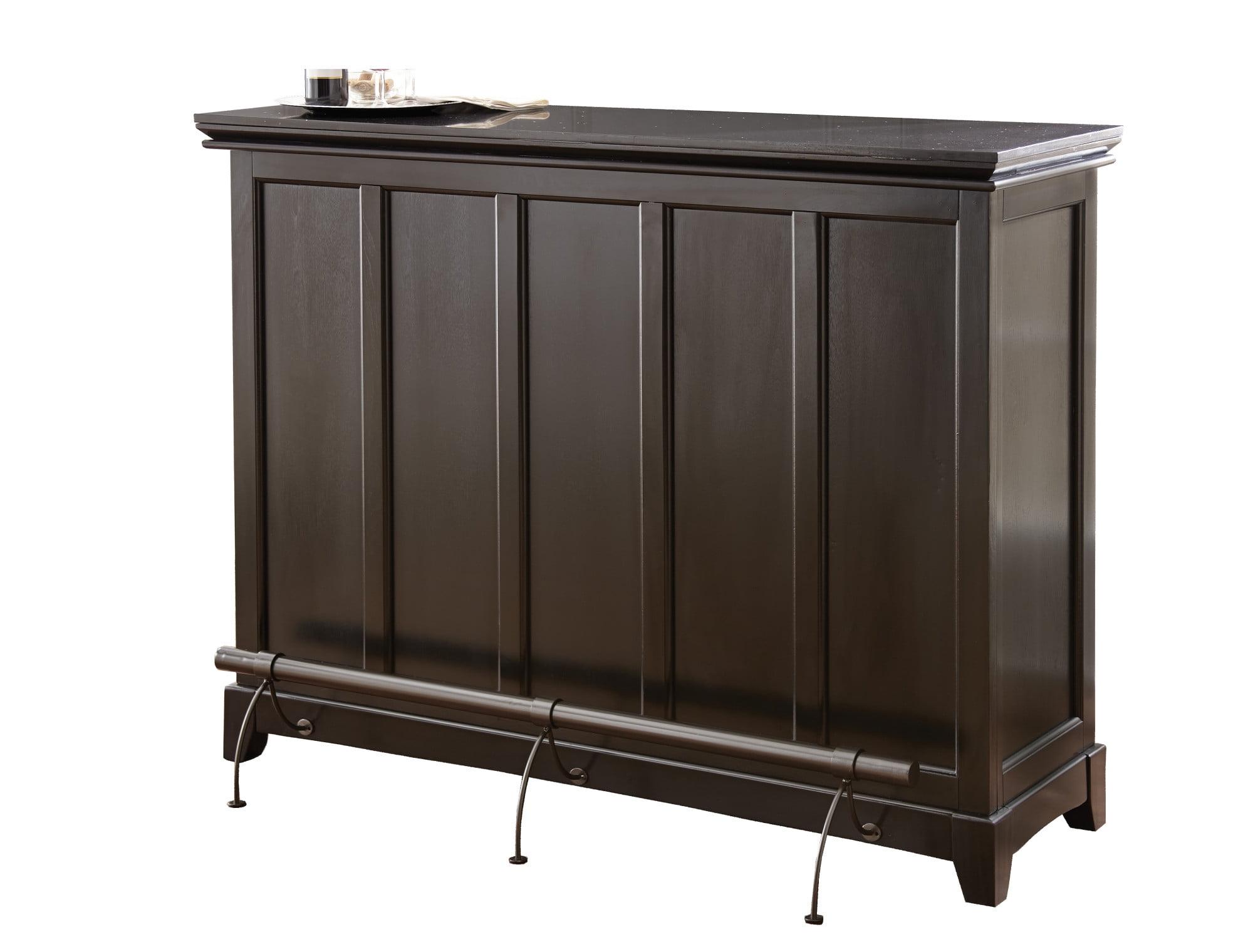 Garcia Bar Black - Steve Silver: Hardwood Solids, Veneers, Scratch-Resistant Top, Storage