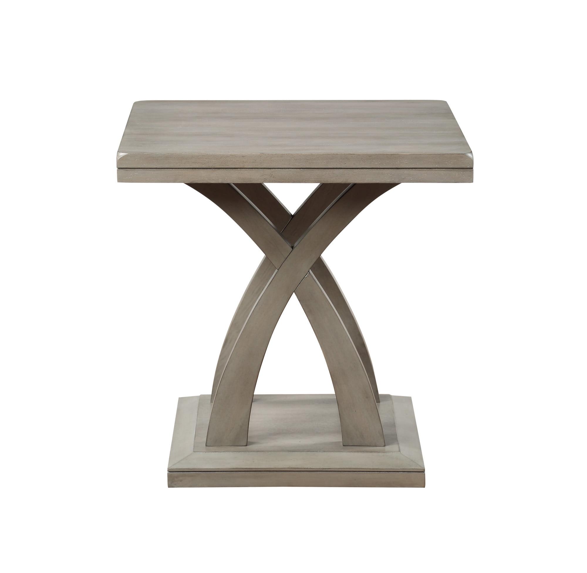 Steve Silver Jocelyn Gray Wood End Table