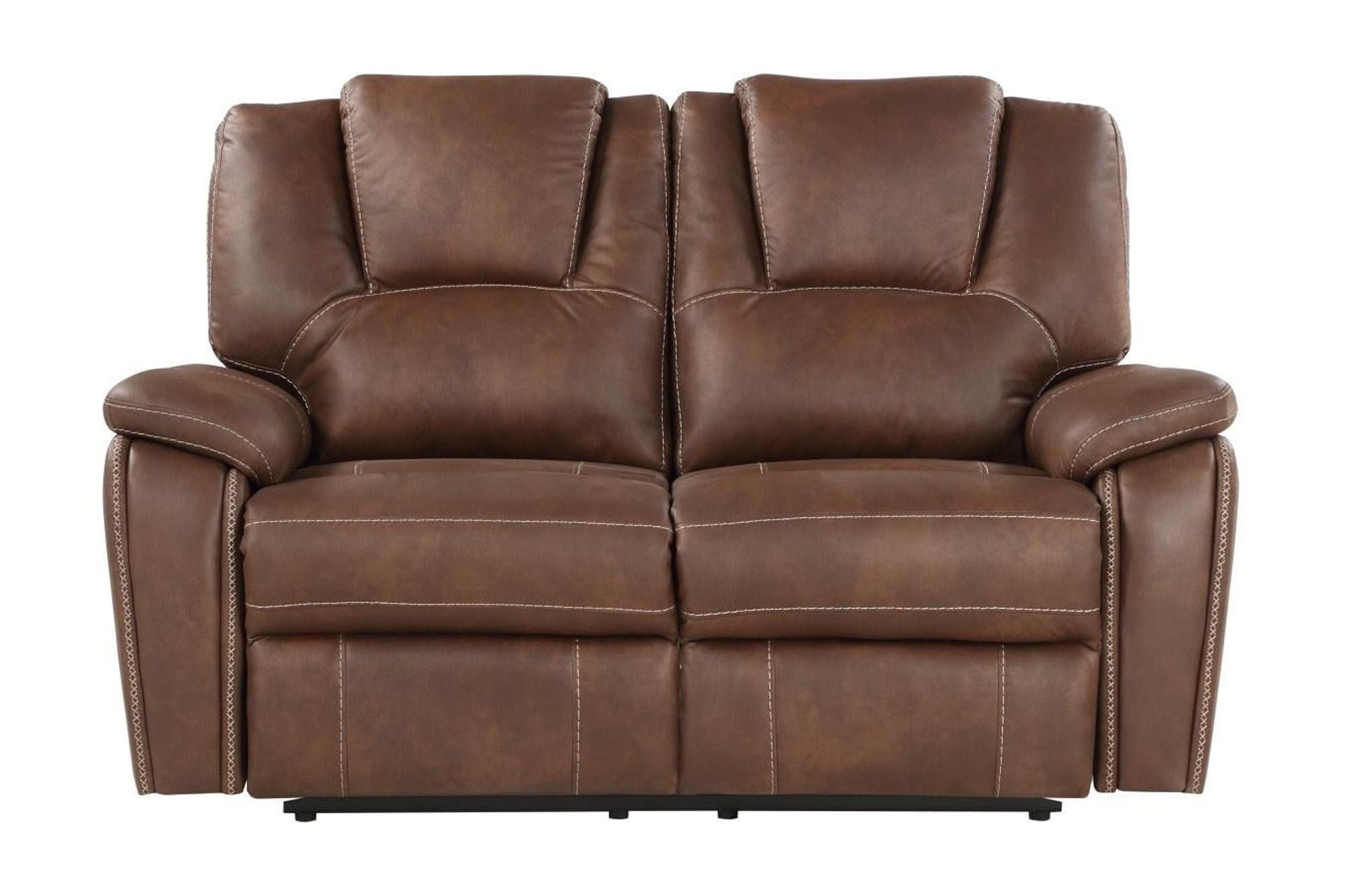 Katrine Manual Reclining Loveseat Brown - Steve Silver Co.