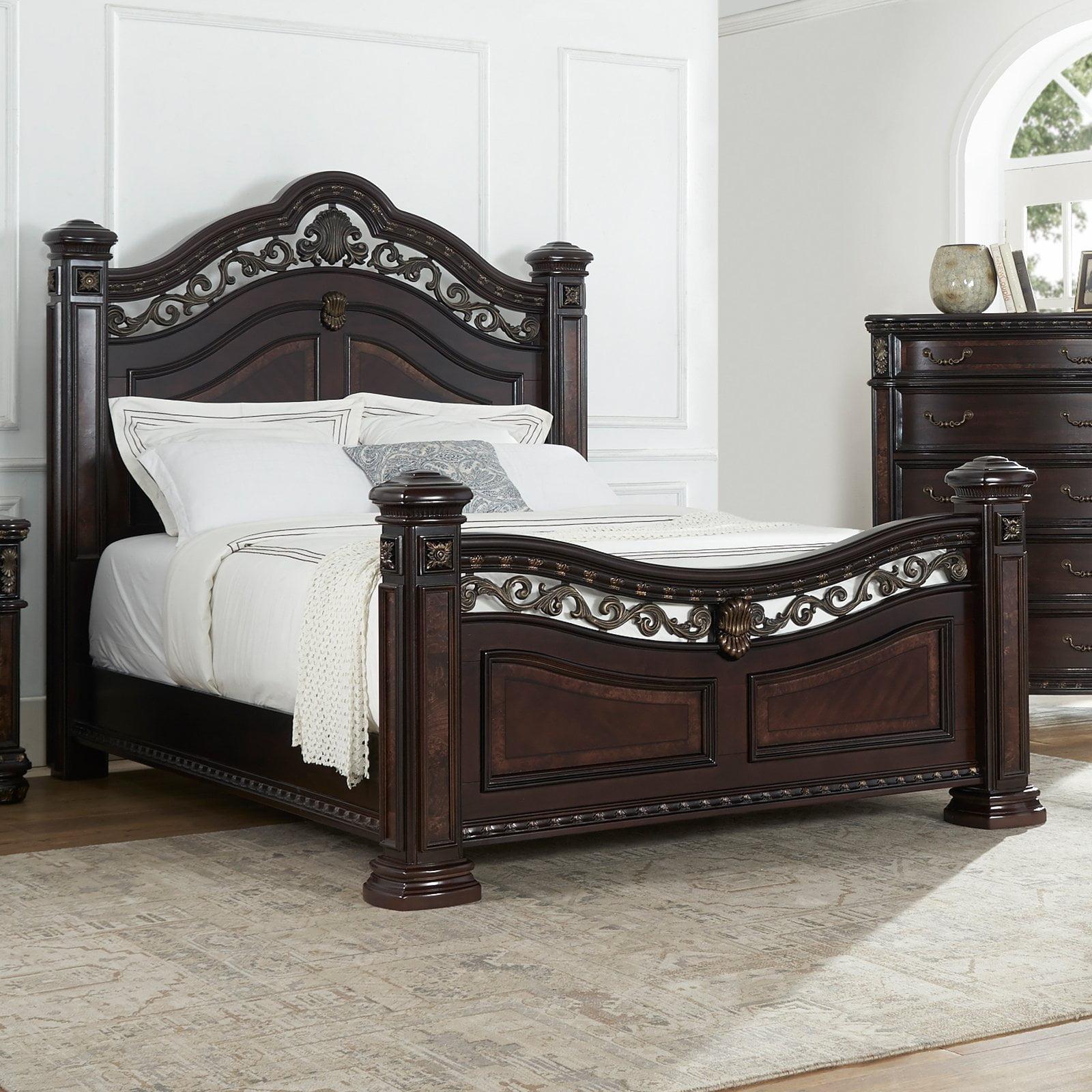 Steve Silver Monte Carlo Rich Cocoa Chocolate Queen Bed Complete