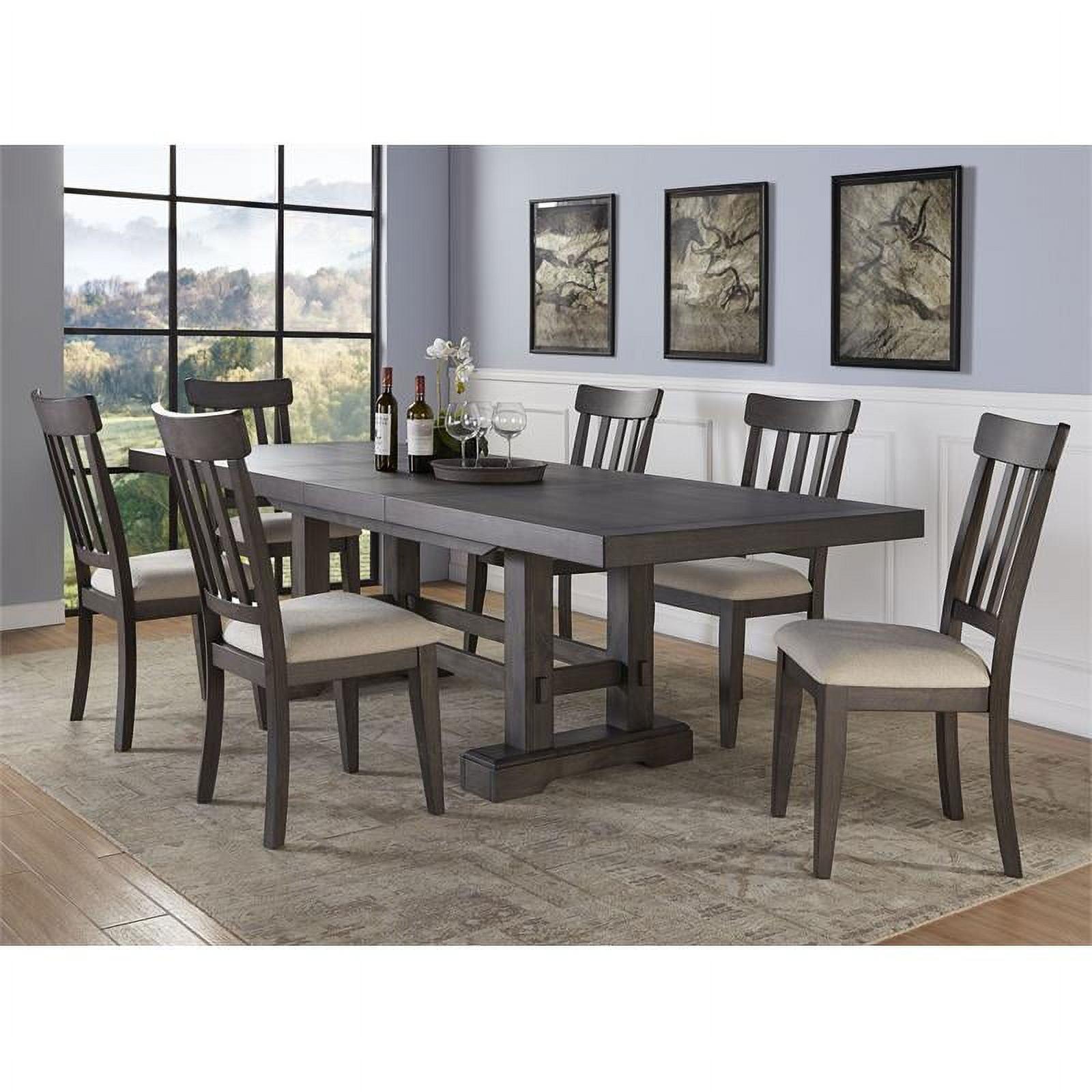 Napa Dusky Cedar 7-Piece Dining Set with Upholstered Chairs