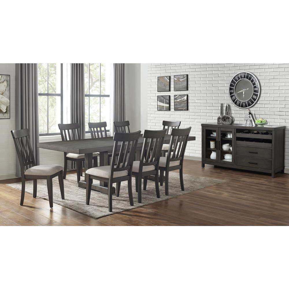 Napa Dining Table Dusky Cedar - Steve Silver Co.: Expandable, Seats 10, Farmhouse Style