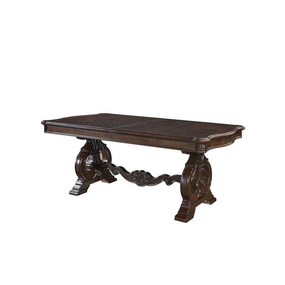 Grand Royale Extendable Pecan & Oak Dining Table for Ten