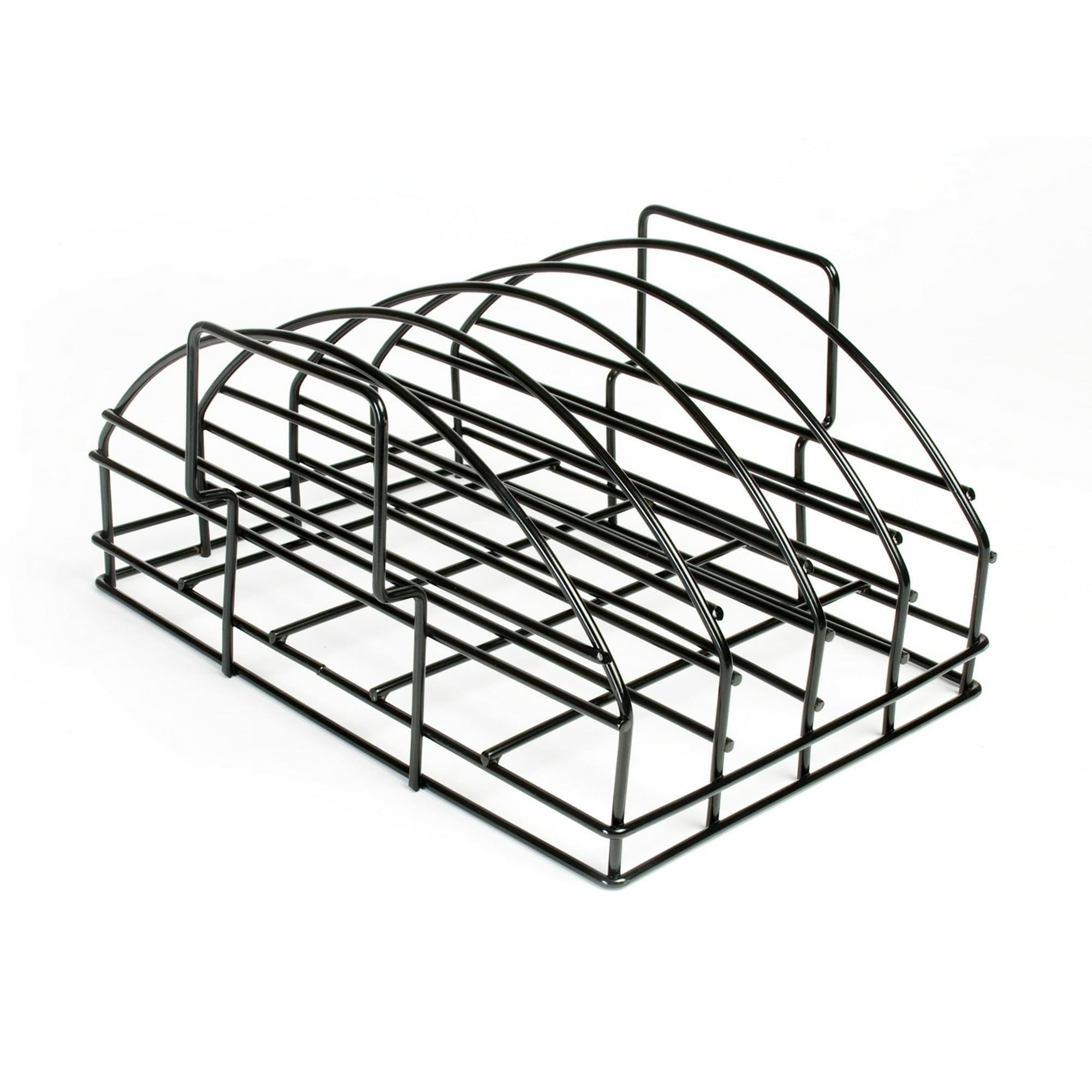 Black Non-Stick Stainless Steel Rib Rack