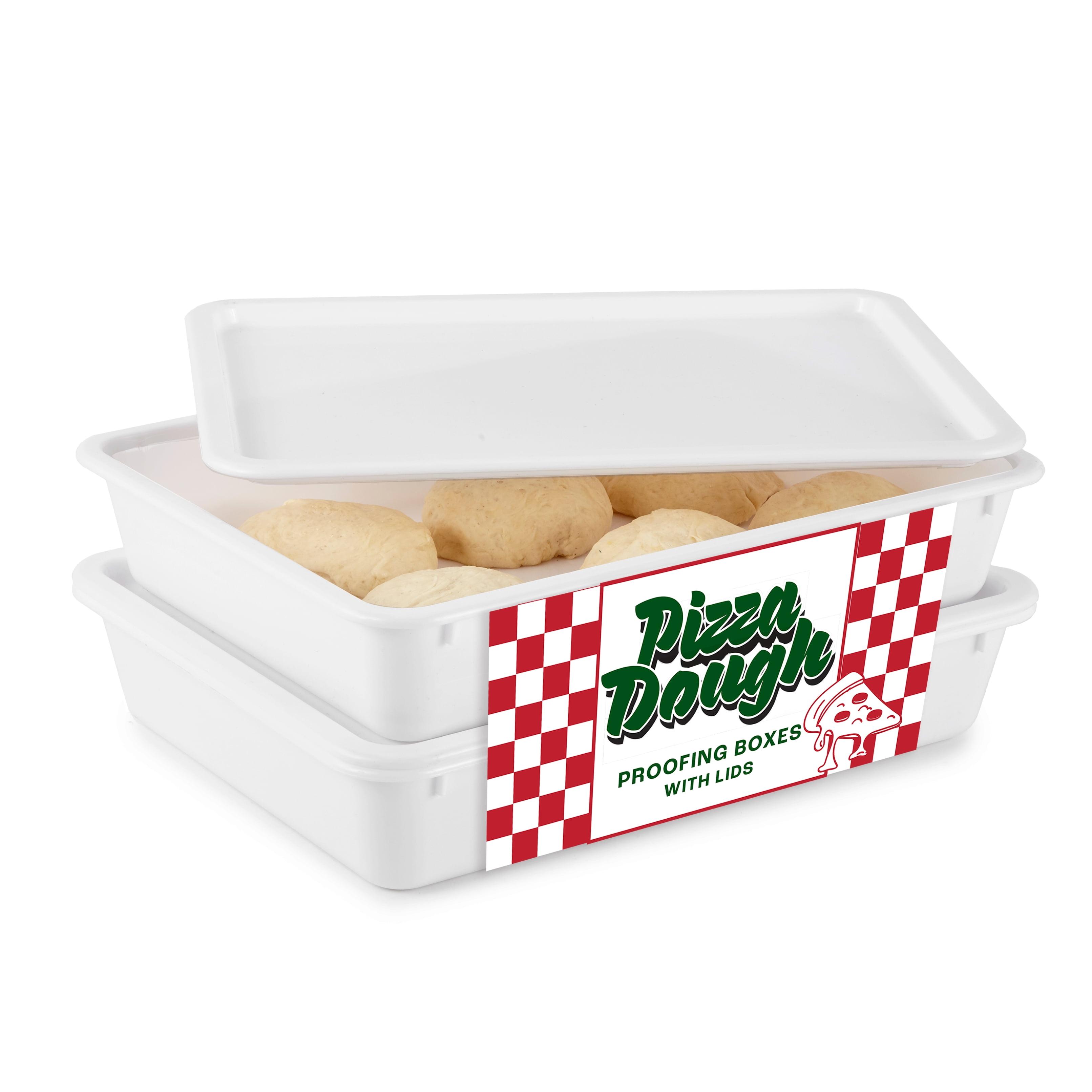 White BPA-Free Rectangular Pizza Dough Proofing Box Set