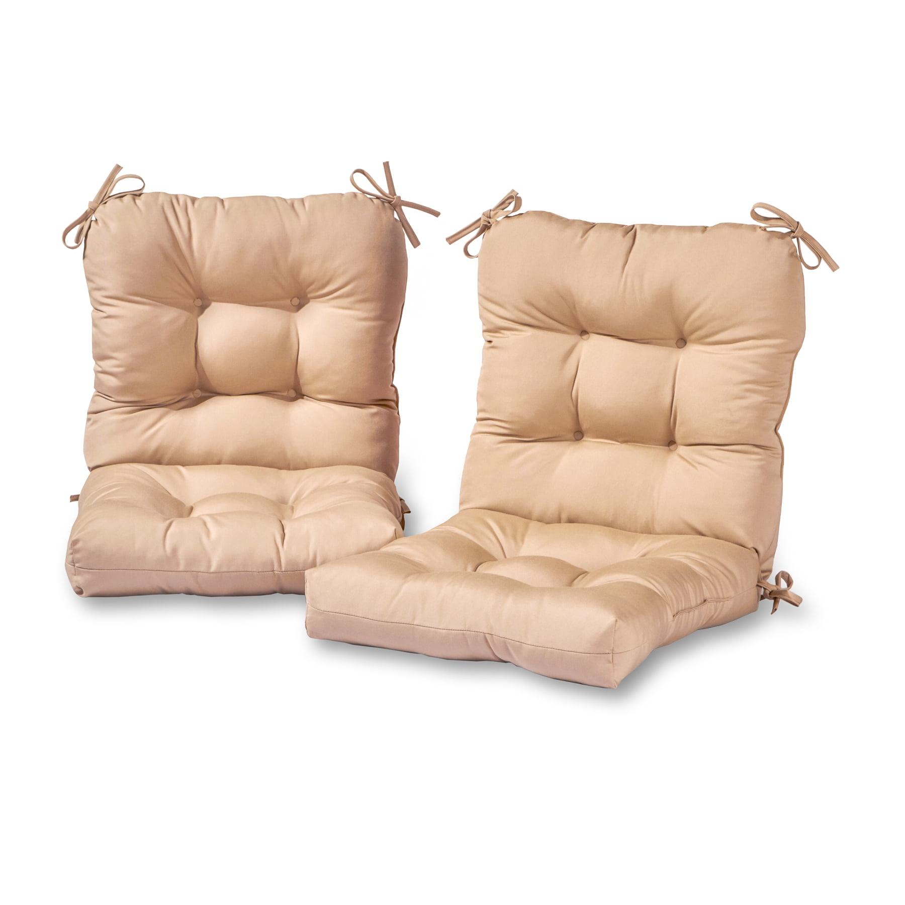 Stone Tufted Outdoor Chair Cushions Set of 2