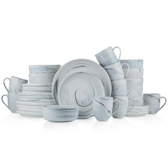 Stone Lain Brighton 32-Piece Porcelain Dinnerware Set, Service for 8, Gray