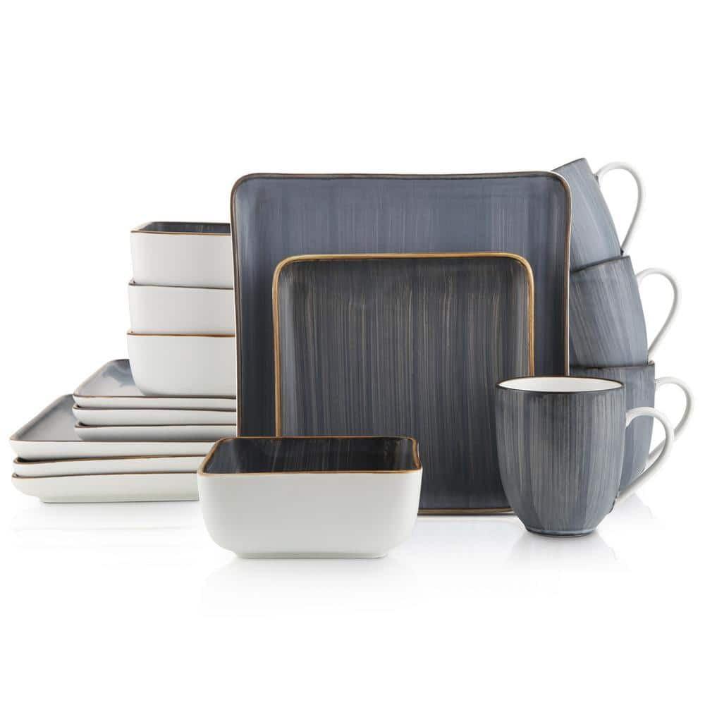 Stone Lain Esmeralda 16-Piece Porcelain Dinnerware Set, Service for 4