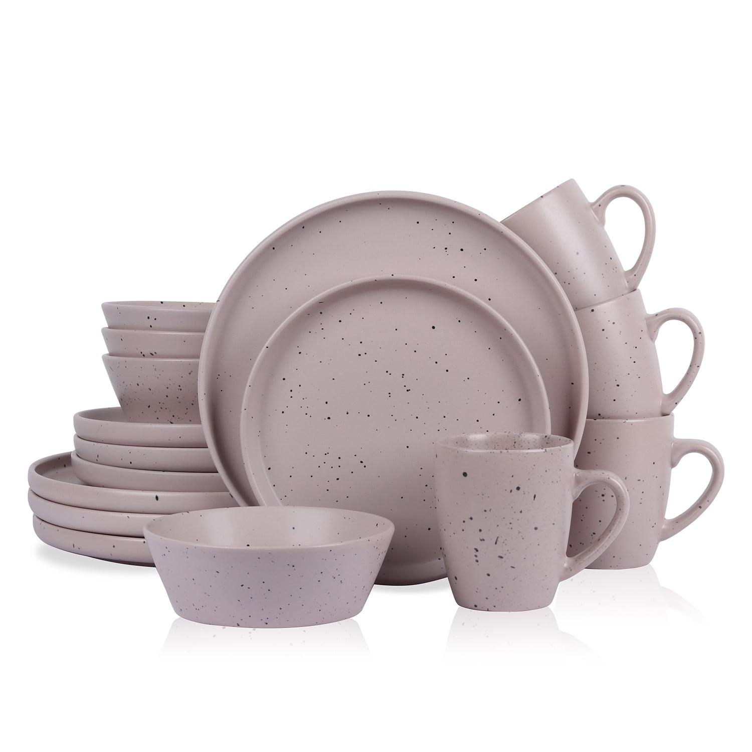 Stone Lain Jade 16-Piece Stoneware Dinnerware Set, Service for 4