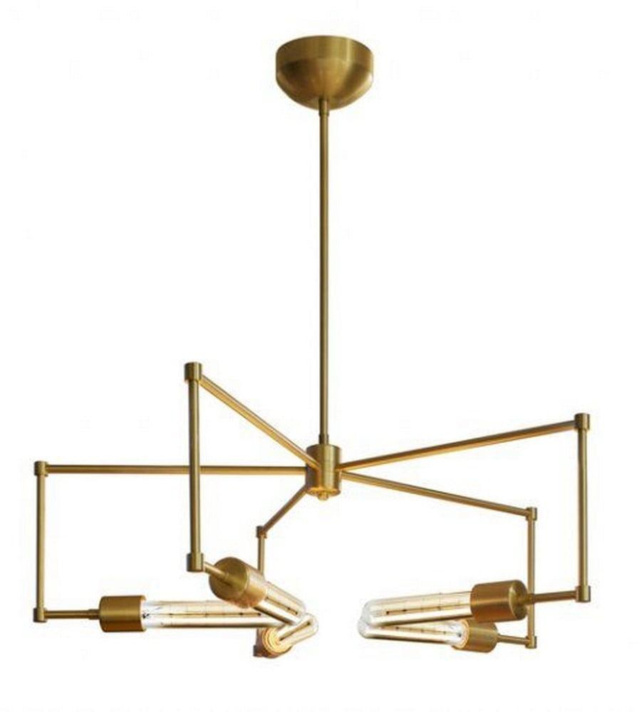 Boomer 5 - Light Dimmable Sputnik Modern Linear Chandelier