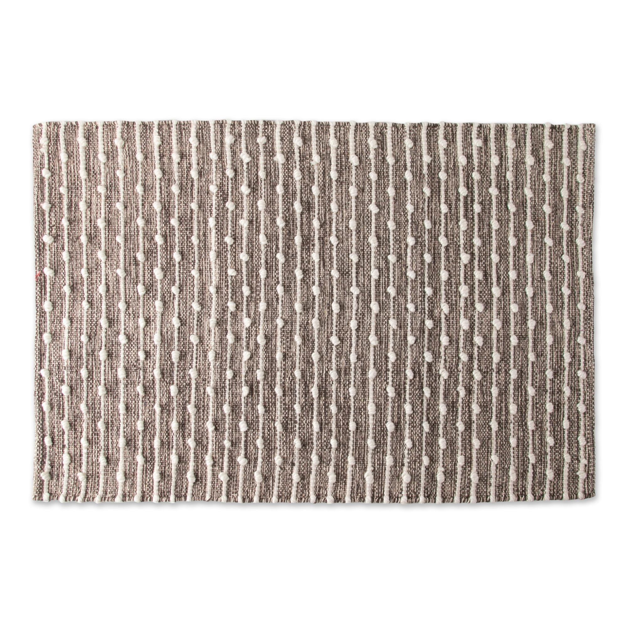 Stone-Gray Recycled Cotton 2x3ft Handcrafted Area Rug